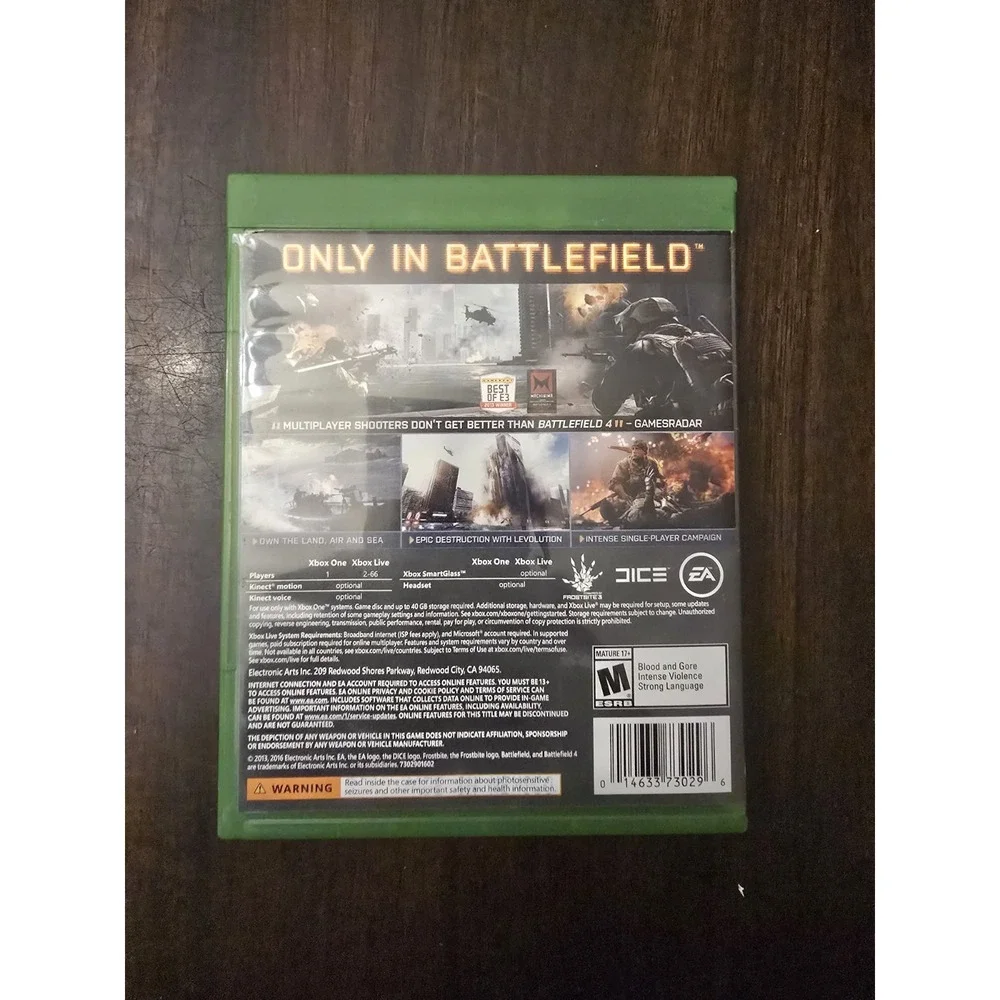 XBOX ONE BATTLEFIELD 4 VIDEO GAME